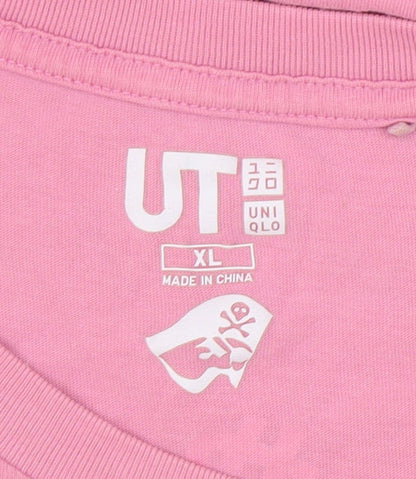 Unisex Adults UK Size XL Uniqlo Pink Basic T-Shirt
