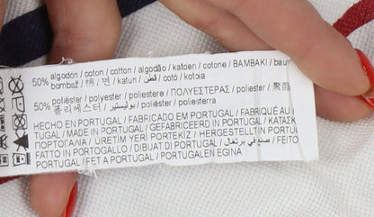 Pull&Bear Men's Multicoloured Striped T-Shirt L