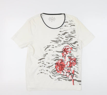 Womens UK Size 14 TIGI White Basic T-Shirt