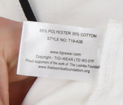 Womens UK Size 14 TIGI White Basic T-Shirt
