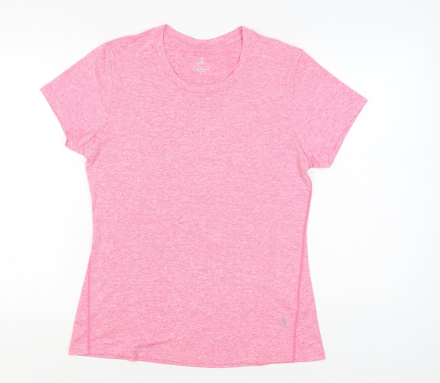 icyzone Women's Pink T-Shirt, L, Athletic Fit, Gym Ready