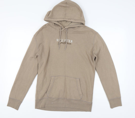 Hollister Unisex Brown Pullover Hoodie, Size S, Casual Wear