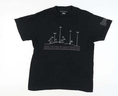 Universal Unisex Black Medium Crew Neck T-Shirt