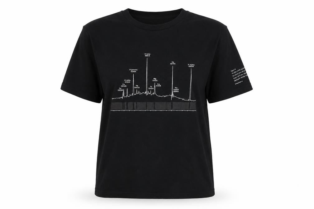 Front view of Universal unisex black medium crew neck t-shirt
