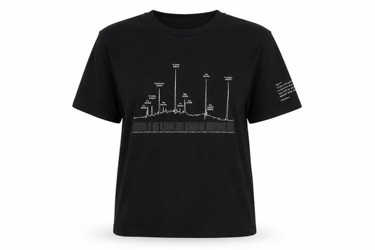 Front view of Universal unisex black medium crew neck t-shirt