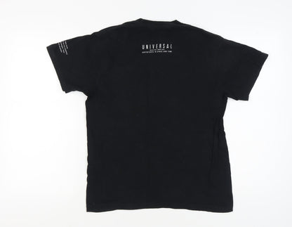 Universal Unisex Black Medium Crew Neck T-Shirt