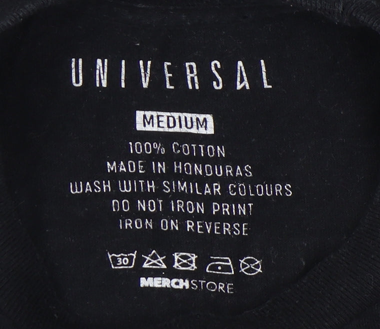 Universal Unisex Black Medium Crew Neck T-Shirt