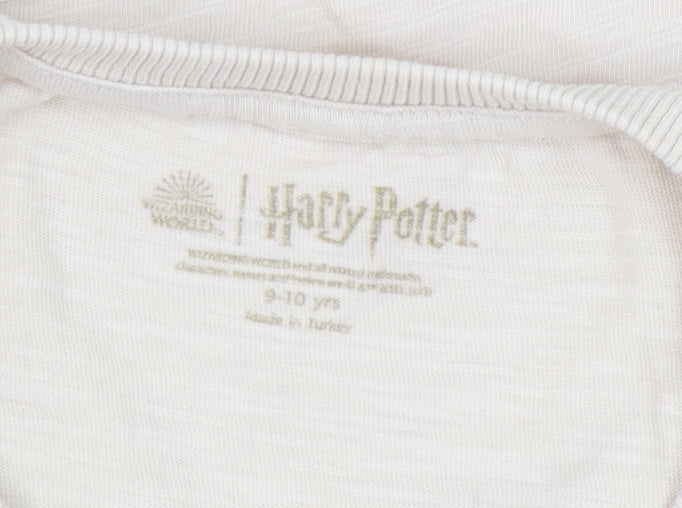 Marks and Spencer Girls Beige Harry Potter T-Shirt Size 10