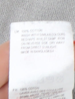 White Stuff Men's Grey Striped Polo Shirt M