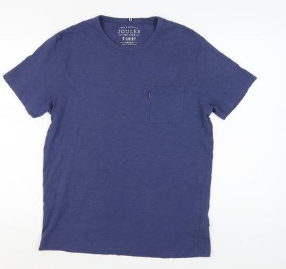 Joules Men's Blue Cotton T-Shirt Large