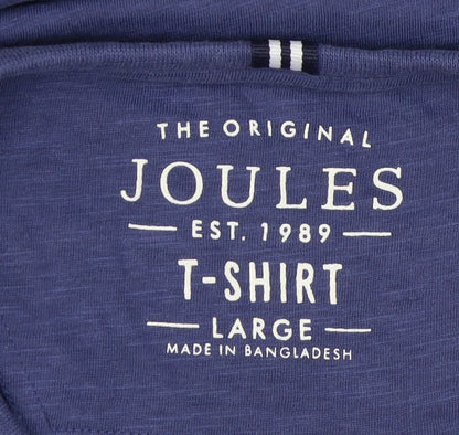 Joules Men's Blue Cotton T-Shirt Large