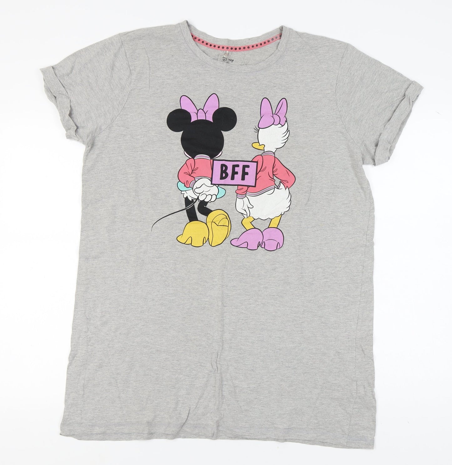 Disney Women’s Grey Cartoon T-Shirt Nightshirt M