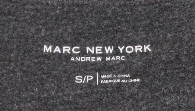 Marc New York Women's Grey Ruffle Knit Top - S