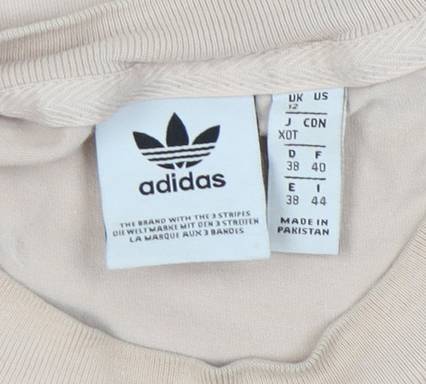 Womens UK Size 12 adidas Beige Basic Tank