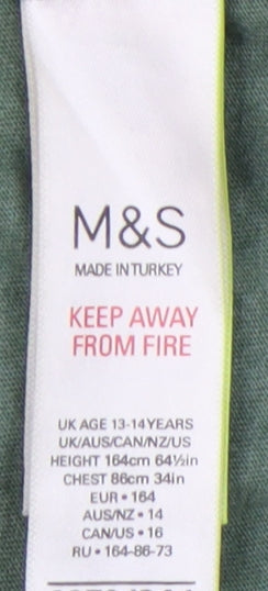 Marks and Spencer Teens Green Star Wars Long Sleeve T-Shirt