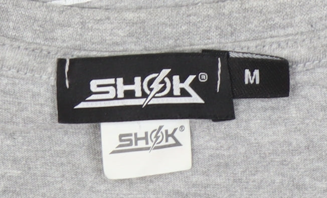 Shōk Men's Grey Anime Japan Graphic T-Shirt Medium