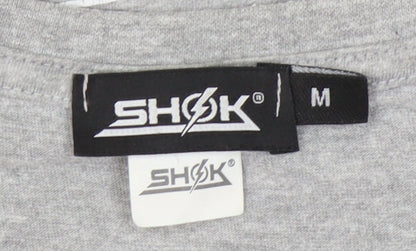 Shōk Men's Grey Anime Japan Graphic T-Shirt Medium