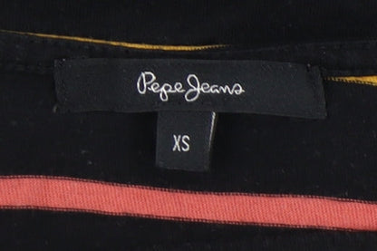 Pepe Jeans Women's Multicoloured XS Striped T-Shirt