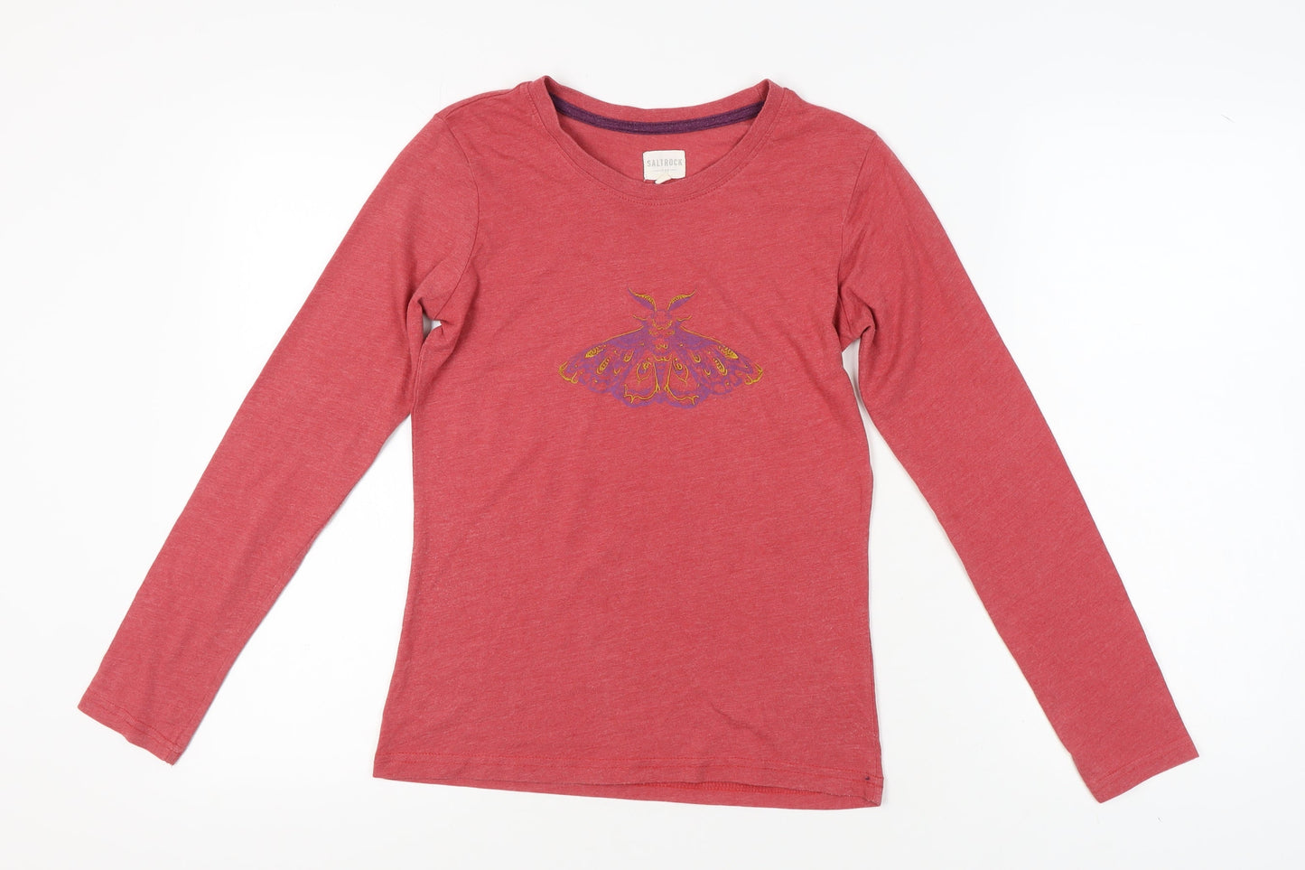 Womens UK Size 8 Saltrock Red Basic T-Shirt