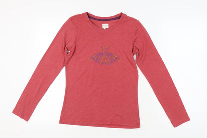 Womens UK Size 8 Saltrock Red Basic T-Shirt