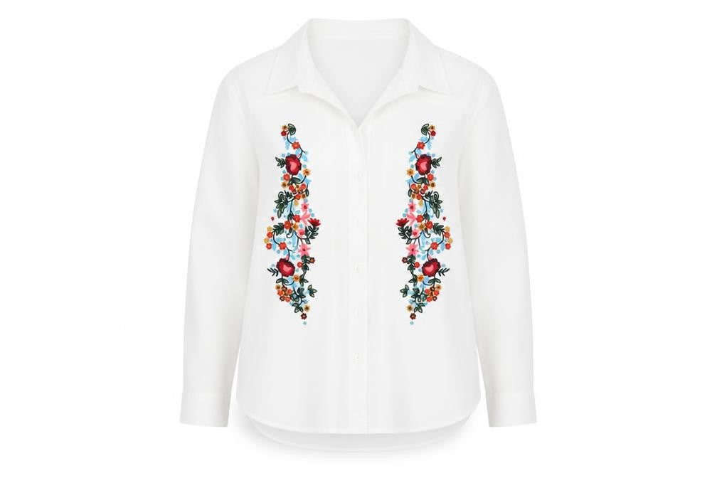 Womens UK Size 14 Klass White Basic Button-Up