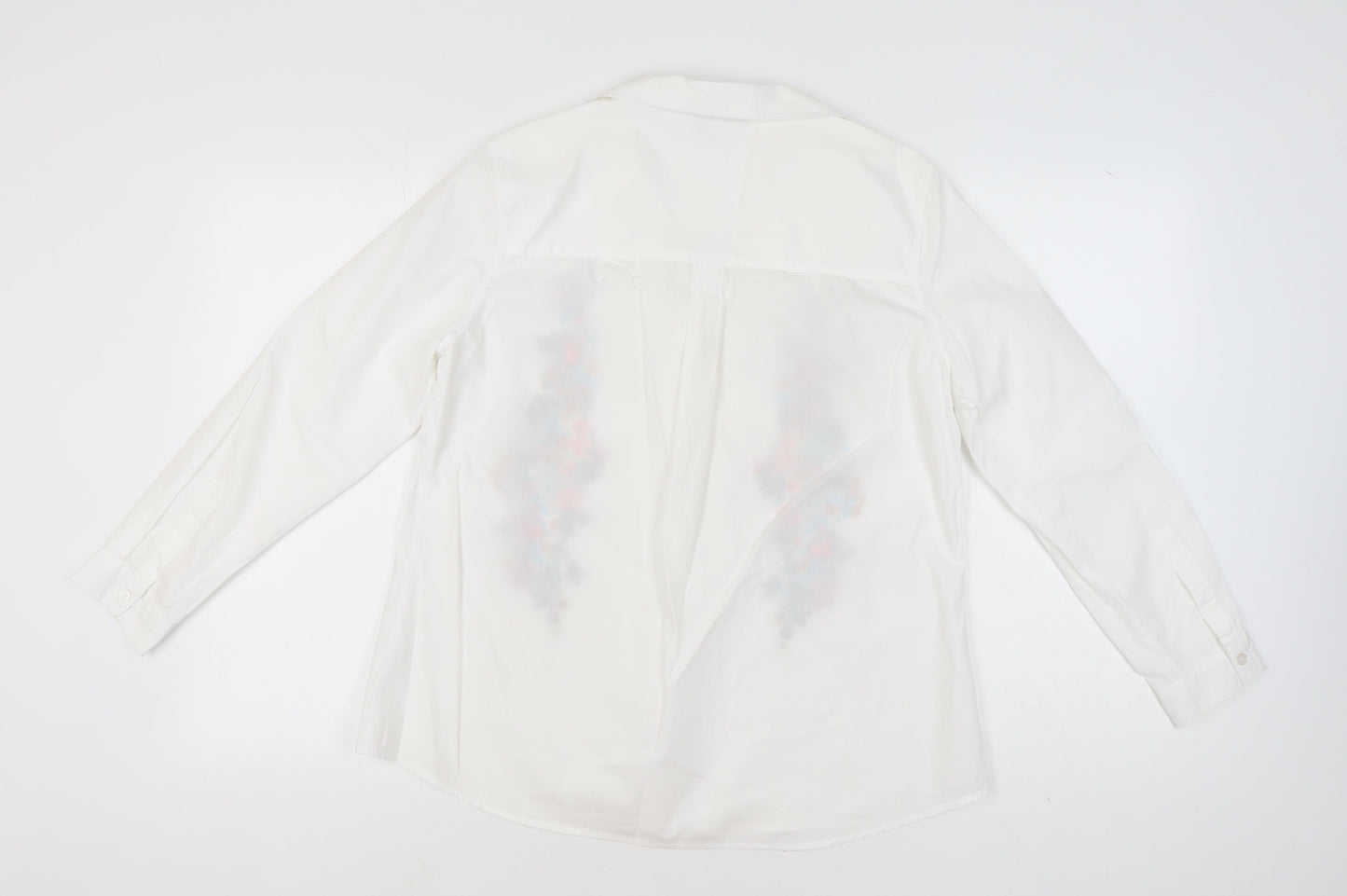 Womens UK Size 14 Klass White Basic Button-Up