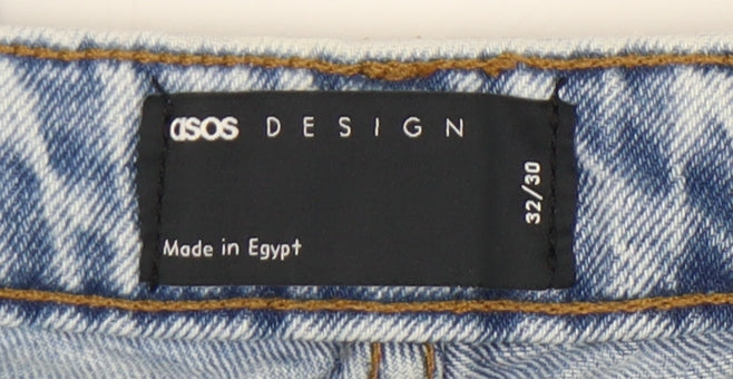 Womens UK Size 32 ASOS DESIGN Regular Fit Mom Blue Jeans
