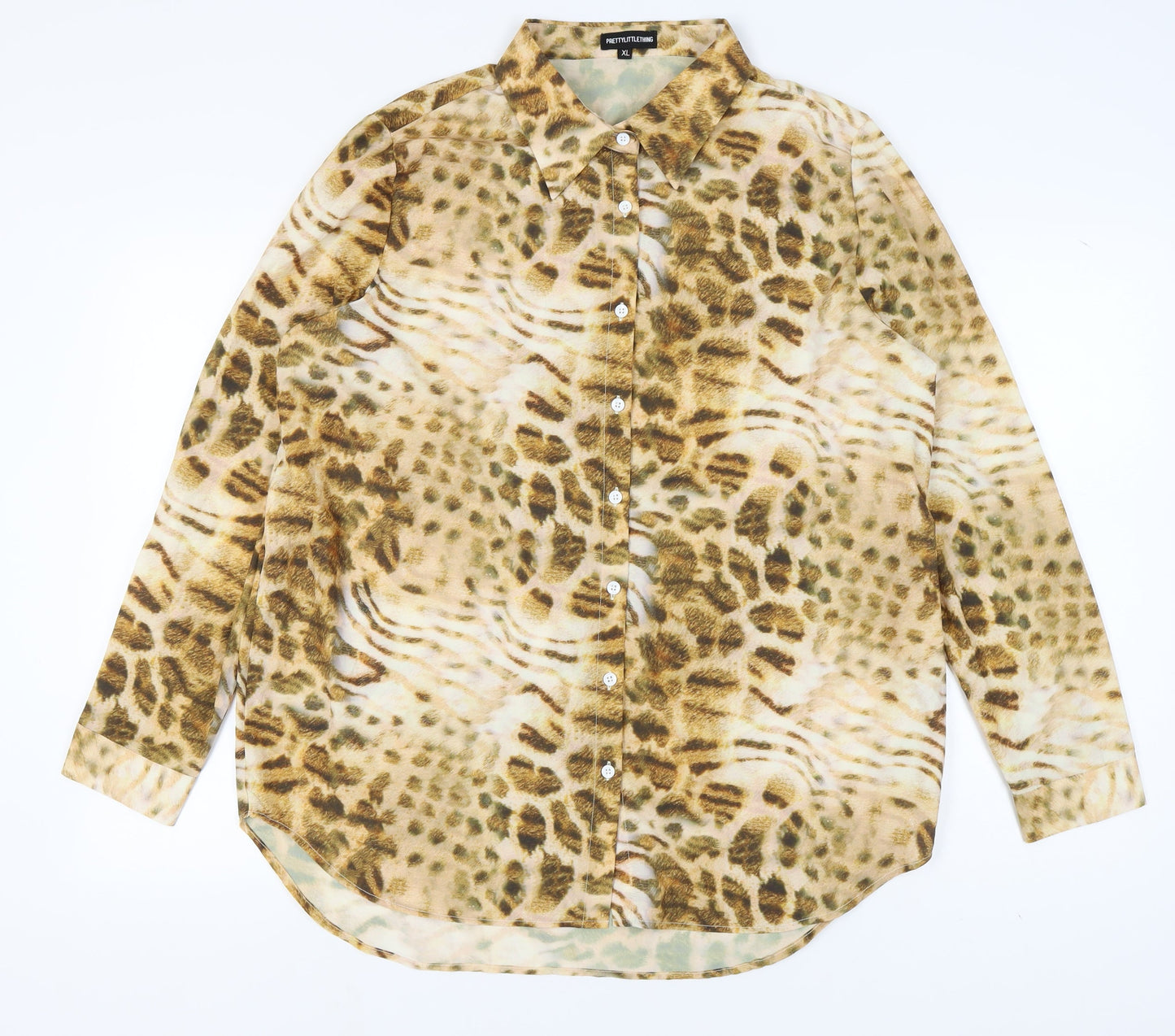 Womens UK Size XL PRETTYLITTLETHING Multicoloured Basic Button-Up