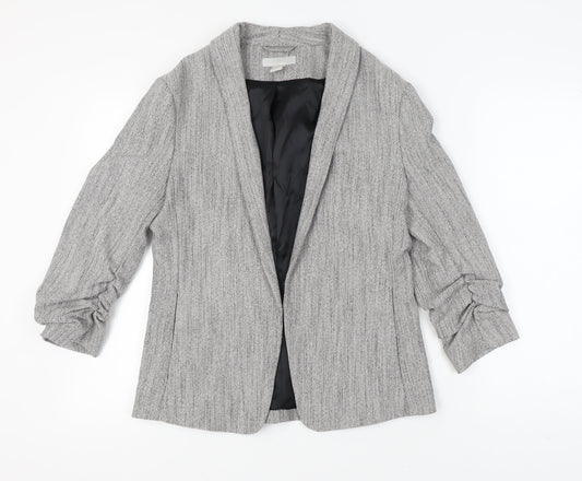 H&M Women's Grey Regular Suit Jacket - Size 12