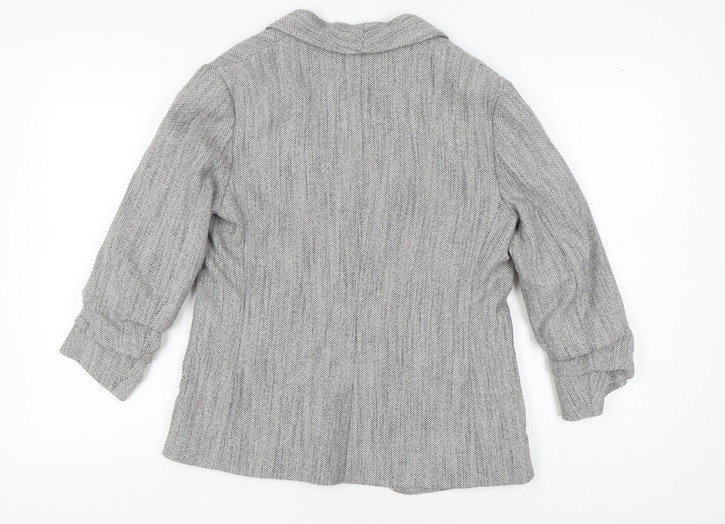 H&M Women's Grey Regular Suit Jacket - Size 12