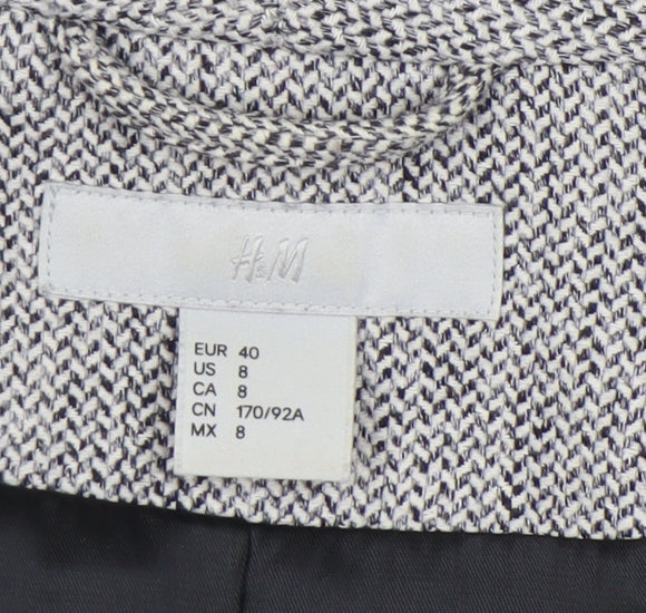 H&M Women's Grey Regular Suit Jacket - Size 12