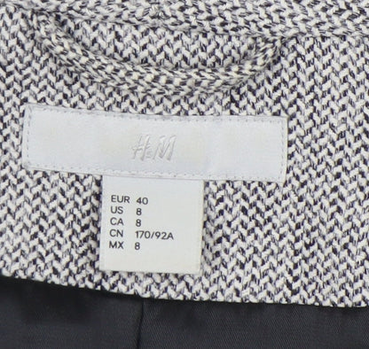 H&M Women's Grey Regular Suit Jacket - Size 12