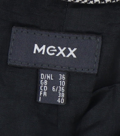 Mexx Women's Grey Trench Coat, Size 10, Check Pattern