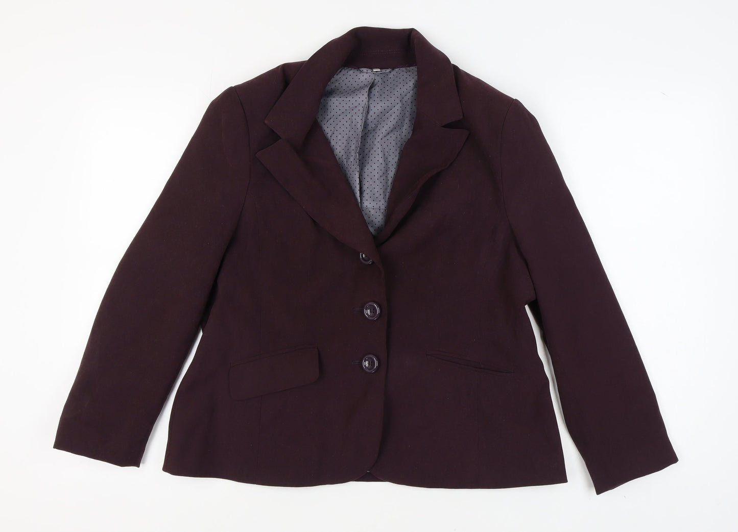 Isle Women's Purple Blazer Size 16 Regular Lined