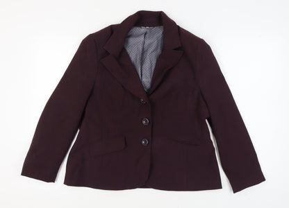 Isle Women's Purple Blazer Size 16 Regular Lined