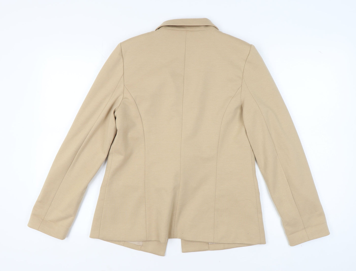Oasis Women's Beige Single-Breasted Blazer Size 14