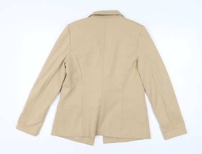 Oasis Women's Beige Single-Breasted Blazer Size 14