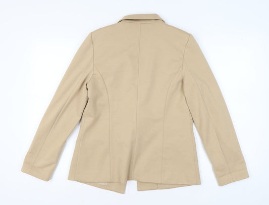 Oasis Women's Beige Single-Breasted Blazer Size 14