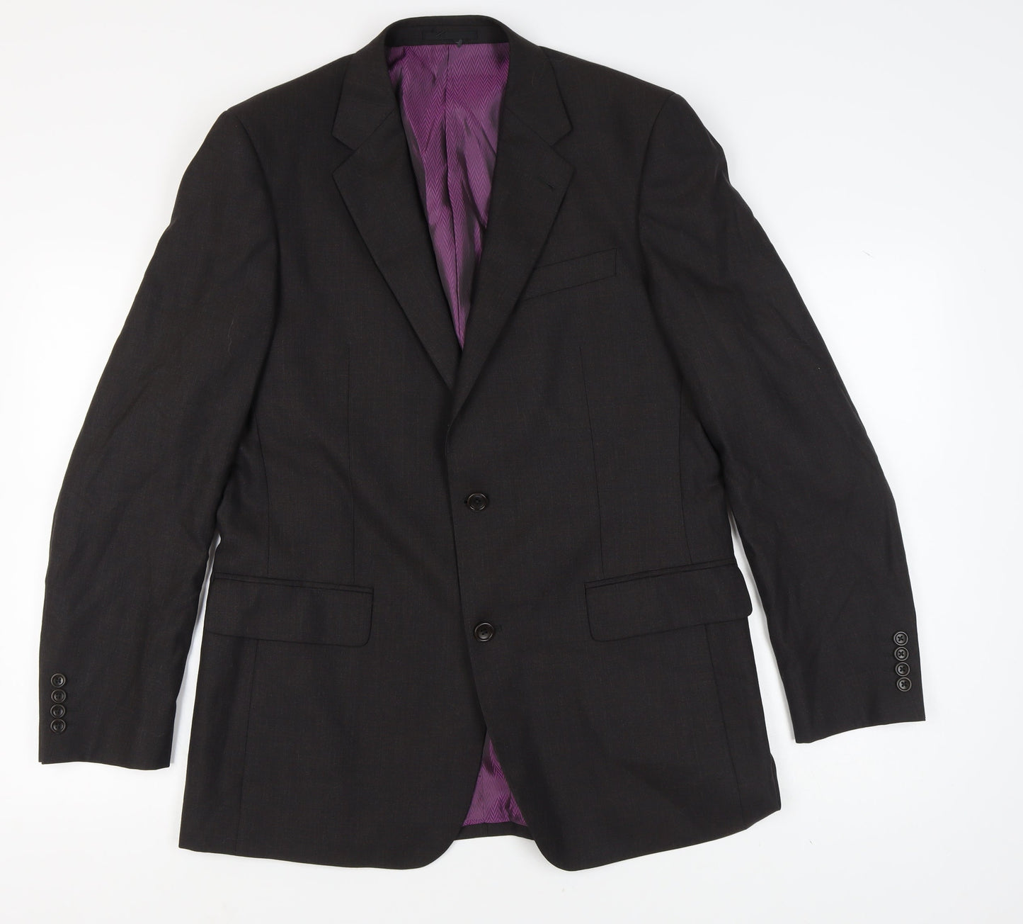 Mens UK Size 40 Racing Green Regular Black Suit Jacket