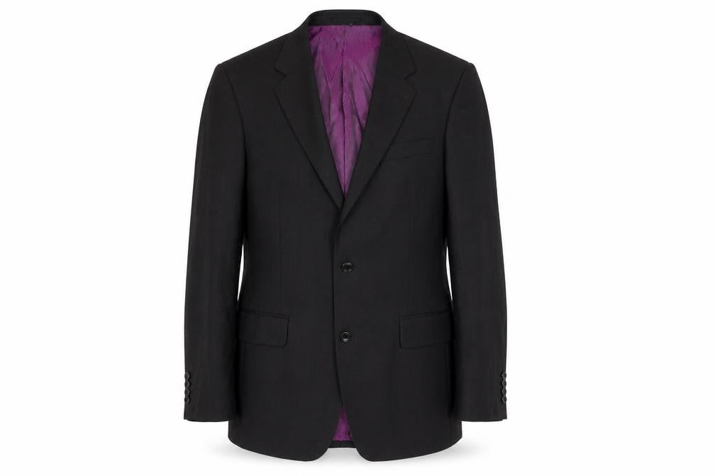 Mens UK Size 40 Racing Green Regular Black Suit Jacket