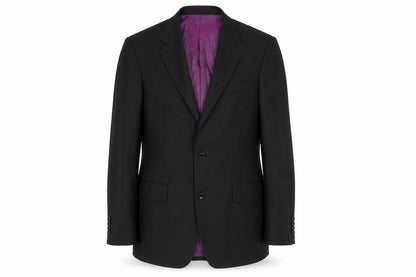 Mens UK Size 40 Racing Green Regular Black Suit Jacket