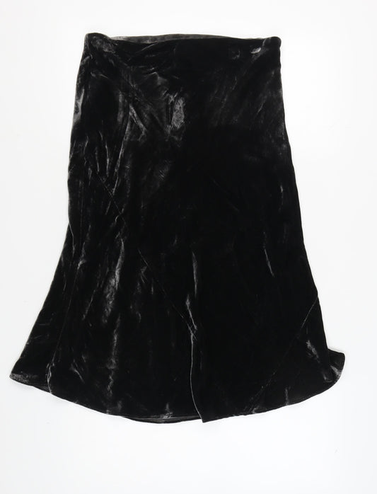 Mint Velvet Women's Black A-Line Midi Skirt