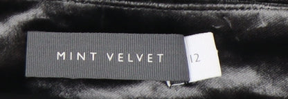 Mint Velvet Women's Black A-Line Midi Skirt