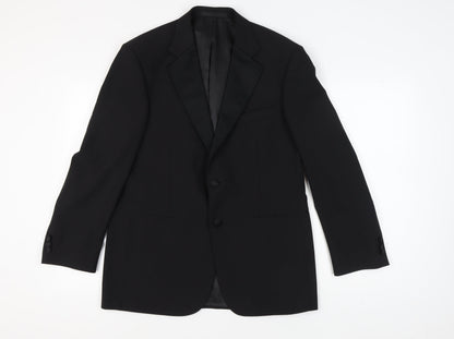 Mens UK Size 40 Marks and Spencer Regular Black Suit Tuxedo