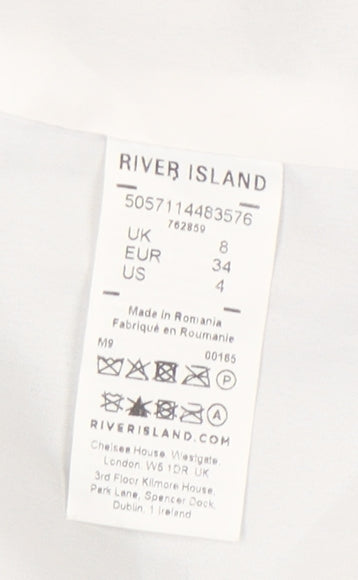 River Island Women's Blue Blazer UK 8 Double-Breasted