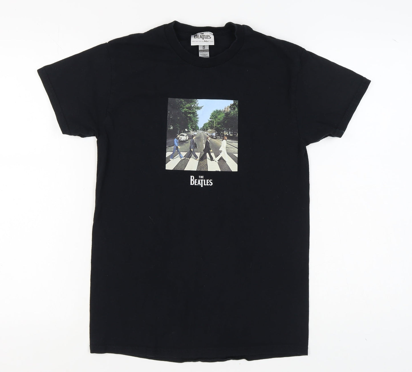 Unisex Adults UK Size S The Beatles Black Basic T-Shirt