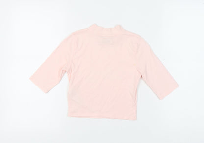 Abercrombie Kids Girls Pink XL Mock Neck 3/4 Sleeve Top