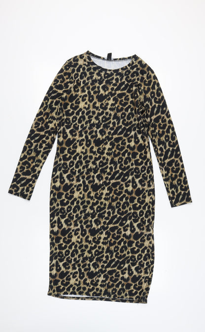 New Look Women's Leopard Print Dress Size 8