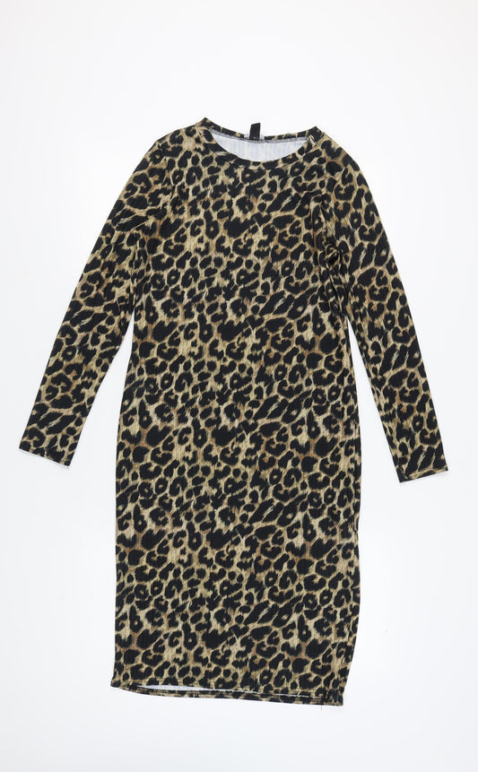 New Look Women's Leopard Print Dress Size 8