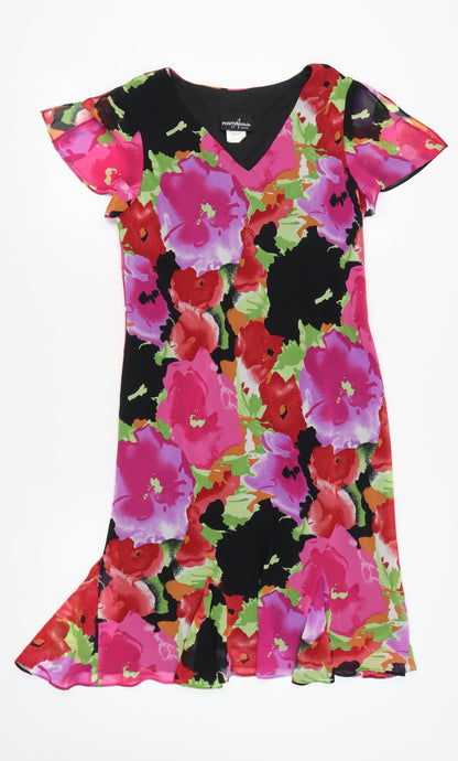 Positive Attitude Women’s Multicoloured Floral Dress Size 12
